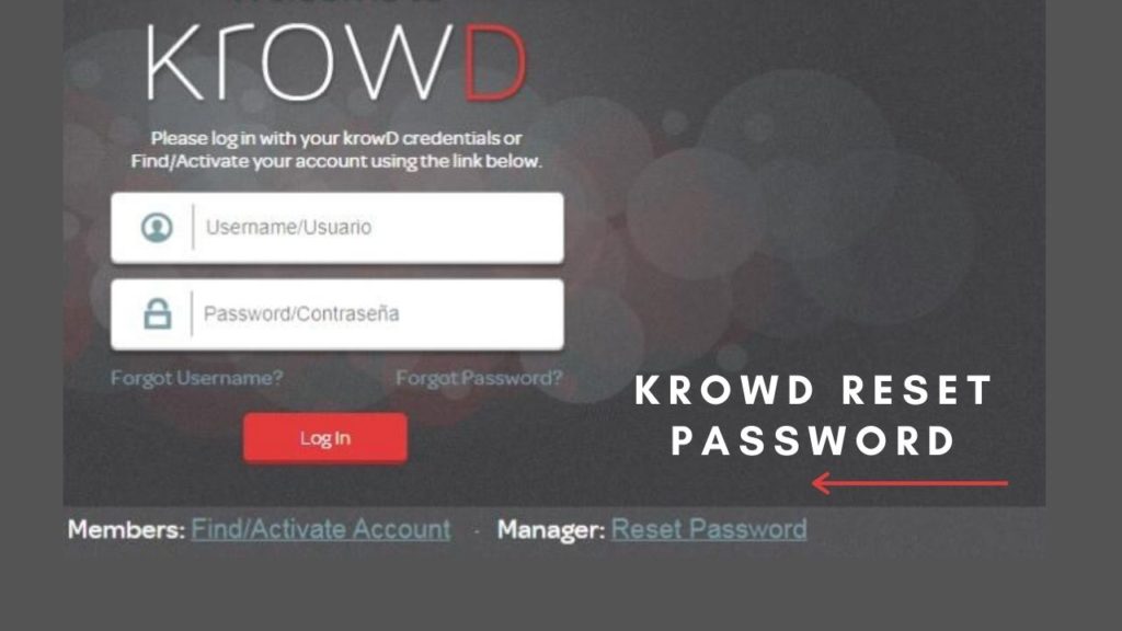 Krowd Darden Reset password