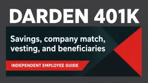 Darden 401K featured guide: savings, company match, vesting, and beneficiaries