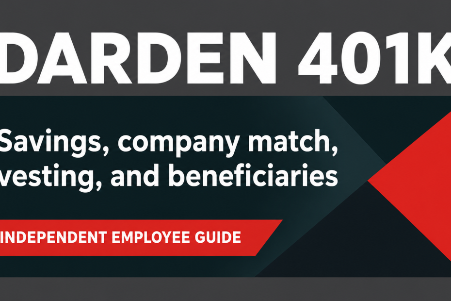 Darden 401K featured guide: savings, company match, vesting, and beneficiaries