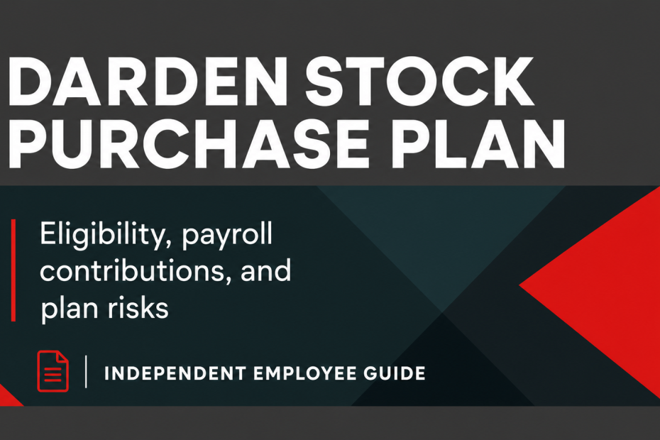 Darden Stock Purchase Plan featured guide: eligibility, payroll contributions, and plan risks